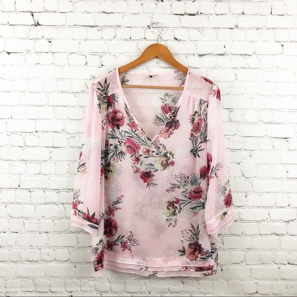 Kut from the Kloth Tops - Pink floral blouse Kut from the Kloth